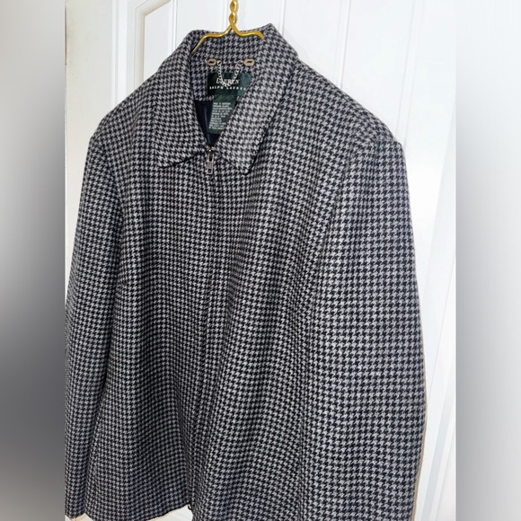Lauren Ralph Lauren Women's Size 100% Lambswool Tweed Blazer Jacket Full Zip - Picture 3 of 8